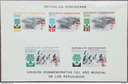 World Refugee Year, Uprooted Tree, Children's, RED OVERPRINT IMPERF Souvenir Sheet MNH Dominica 1960 - Refugees