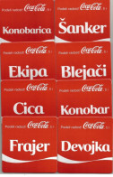 8 Different Coca Cola Coasters From Serbia FREE SHIPPING - Posavasos (Portavasos)