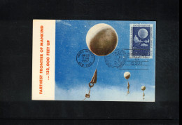 UN New York 1957 WMO World Meteorology Organisation Interesting Maximum Card With First Day Postmark - Cartoline Maximum