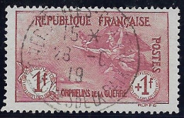 FRANCE N°154 - 1fr+1fr Carmin - Oblitéré Plein Centre 1919 - TTB - - Usados
