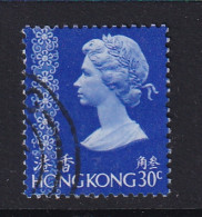 Hong Kong: 1975/82   QE II     SG315w      30c   Ultramarine  [Wmk Inverted]   Used  - Usados