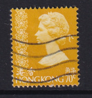 Hong Kong: 1975/82   QE II     SG320      70c    Yellow    Used  - Used Stamps