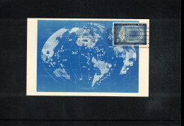 UN New York 1957 Human Rights Day Interesting Maximum Card - Cartes-maximum