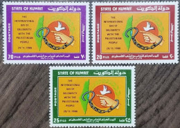 International Day Of Solidarity With The Palestinian People, Dagger In Map Of Palestine, Pigeon MNH Kuwait 1986 - Brunei (1984-...)
