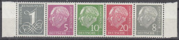 BRD Heftchenblatt 8 Y II RLV I, Obere Hälfte, Postfrisch **, Mit Abart, Heuss, 1960 - 1951-1970