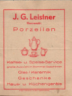 B5304 - Chemnitz J.G. Leistner Porzellan Rechnung - 1900 – 1949