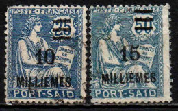 Port Saïd - 1924  -  Tb Antérieur Surch  - N° 75/76 - Oblitéré - Used - Oblitérés