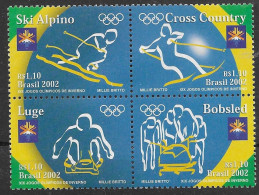 Brazil Mnh ** Olympics Block 2002 5,5 Euros - Blokken & Velletjes