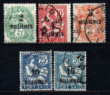 Port Saïd - 1921  -  Tb Antérieur Surch  - N° 49A-50-50A--53-56- Oblitéré - Used - Usados