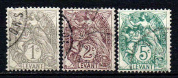 Levant  - 1902 - Type Blanc - 9/10/13   - Oblit - Used - Used Stamps