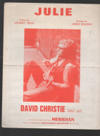 Partitions Années 40-70 DAVID CHRISTIE  Julie 1968 (CAT7016 /Q) - Sonstige & Ohne Zuordnung