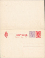 Danemark 1921. Entier Postal, Carte Avec Réponse Payée. Michel P182, 10 + 15 øre. Superbe - Entiers Postaux