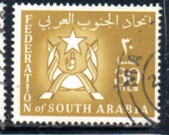 SOUTH ARABIA SAUDI ARABIA SAUDITA ARABIE SEOUDITE YEMEN 1965 COAT OF ARMS CONFEDERATION 30f USED USATO OBLITERE' - Arabie Saoudite