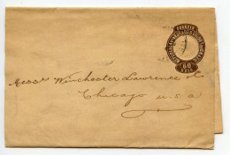 Brazil 19th C. - 1900's 60r. Liberty Wrapper To Chicago, Illinois - Postwaardestukken
