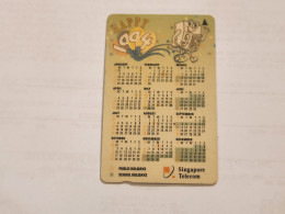 SINGAPORE-(2SCLA)-Calendar-1994-(178)(2SCLA-031215)($5)(tirage-496.600)-used Card+1card Prepiad Free - Singapore