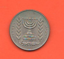 Israel 1/2 Half Lira 1974 Israele Nickel Coin - Israel