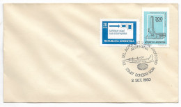 ARGENTINA 1980 AEROPHILATELY DAY COVER WITH SPECIAL POSTMARKS AVIATION PLANE - FDC