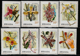 RWANDA - N°753/60 ** (1976) Les Orchidées - Neufs