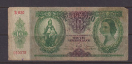 HUNGARY - 1936 10 Pengo Circulated Banknote - Ungarn