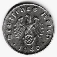 ALLEMAGNE / 10 PFENNIG  / 1940 D / ZINC / ETAT TTB + - 10 Reichspfennig