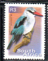 SUD SOUTH AFRICA RSA AFRIQUE 2000 FAUNA BIRDS WOODLAND KINGFISHER BIRD UCCELLI  3r USED USATO OBLITERE' - Usados