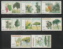 RWANDA - N°1125/32 ** (1984) Arbres - Unused Stamps