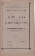 Le Mans (Sarthe 72) SAINT JULIEN Et LES ORIGINES DE L'EGLISE DU MANS 1878 Par L'Abbé De Meissas 16p Rare - Pays De Loire