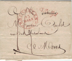 Umschlag Bruxelles 1831 > Monsieur Aulit - Rue Des Ursulines - Mons - 1830-1849 (Belgique Indépendante)