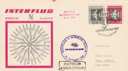 Erstflug BERLIN-ALGIER 27.10.1966 MiNr. 609+610, 107 BERLIN 7 27.10.66 -4, - Luftpost