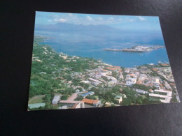 BELLE CARTE....VUE AERIENNE DU PORT DE PAPEETE - Polynésie Française