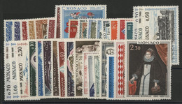 MONACO ANNEE COMPLETE 1968 Vendue à 15 % De La Cote N° 736 à 771 Neufs ** (MNH) 36 Timbres TB - Komplette Jahrgänge