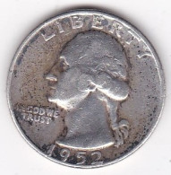 Etats-Unis . Quarter Dollar 1952 D Denver . Washington, En Argent - 1932-1998: Washington