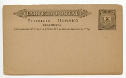 Argentina 19th Century Mint Postal Reply Card Half - Respuesta - 2c. Sun & Post Horn - Postal Stationery