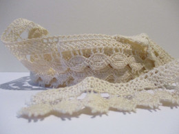 Dentelle Au Fuseau, En Coton Lavable, Coloris Beige Clair - Dentelles Et Tissus