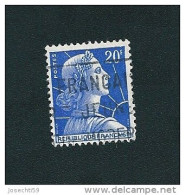 N° 1011B  Marianne De Muller, 20 F Outremer Timbre  France  1955 - 1955-1961 Marianne Of Muller