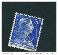 N° 1011B  Marianne De Muller, 20 F Outremer Timbre  France  1955 - 1955-1961 Marianne Of Muller