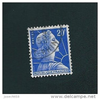 N° 1011B  Marianne De Muller, 20 F Outremer Timbre  France  1955 - 1955-1961 Marianne Of Muller