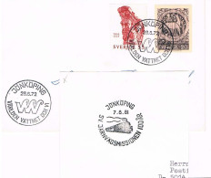 Schweden - Brief Mit Sonderstempel Aus Jönkoping - Außerdem Stempelausschnitt Mit Dampflok - Eisenbahn - Storia Postale