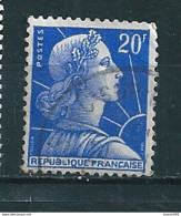 N° 1011B  Marianne De Muller, 20 F Outremer Timbre  France  1955 - 1955-1961 Marianne De Muller