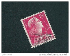 N° 1011  Marianne De Muller, 15 F Rose  Timbre  France  1955/59 - 1955-1961 Marianna Di Muller