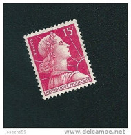 N° 1011  Marianne De Muller, 15 F Rose  Timbre  France  1955/59 - 1955-1961 Marianne Of Muller