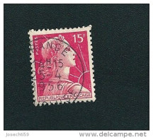 N° 1011  Marianne De Muller, 15 F Rose  Timbre  France  1955/59 - 1955-1961 Marianne Of Muller