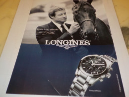 PUBLICITE  MONTRE LONGINES ET SIMON BAKER 2014 - Autres & Non Classés