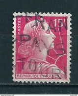 N° 1011  Marianne De Muller, 15 F Rose  Timbre  France  1955/59 - 1955-1961 Marianne Of Muller