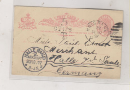 AUSTRALIA,1897 QUEENSLAND BRISBANE  Nice Postal Stationery To Germany - Cartas & Documentos