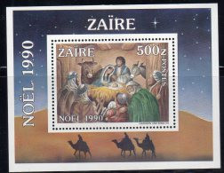 ZAIRE - BLOC N°45 ** (1991) NOEL 1990 - Ungebraucht