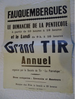 FAUQUEMBERGUES Affiche Pentecôte Vers 1965 Grand TIR à L'ARC ; Ref 1453 ; A35 - Manifesti