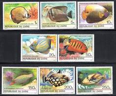 ZAIRE - N°995/1002 ** (1980) Faune Marine - Unused Stamps