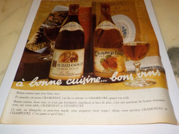 ANCIENNE PUBLICITE VIN CRAMOISAY ET CHAMPLURE 1973 - Alcools
