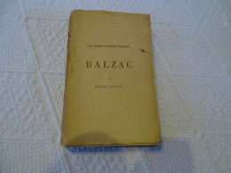 BALZAC Par Emile Faguet, Hachette, 1918 ; état D'usage ; L 20 - 1901-1940